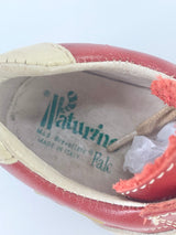Naturno Red Toddlers Leather Lace Up Shoes