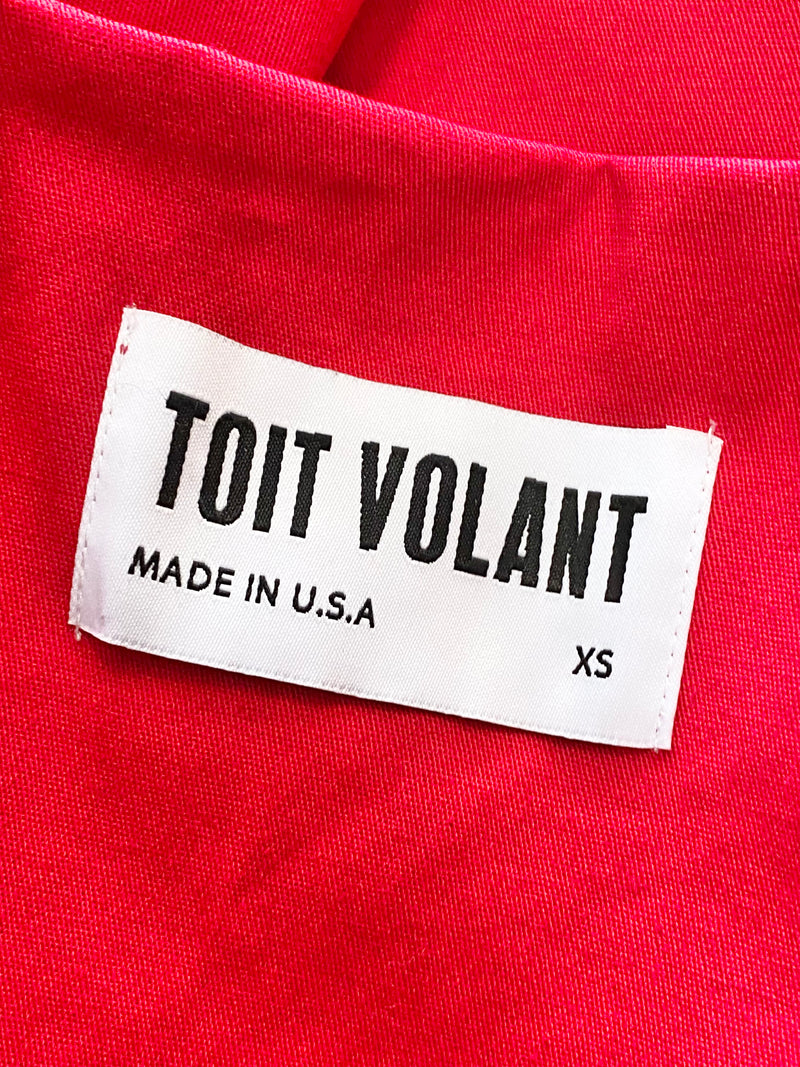 Toit Volant Crimson Apron Dress - AU6/8