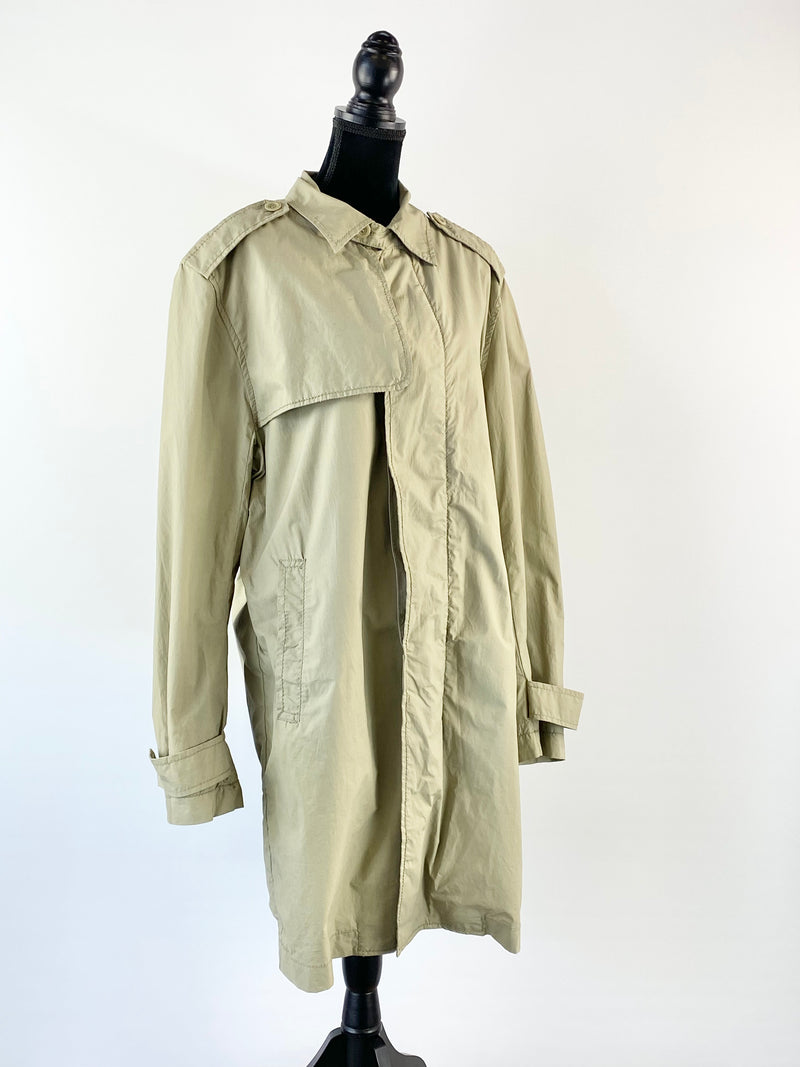 Farhi Long Green Cotton Coat - AU16