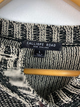 Vintage Calliope Road New Zealand Linen Blend Textured Cardigan - AU 14