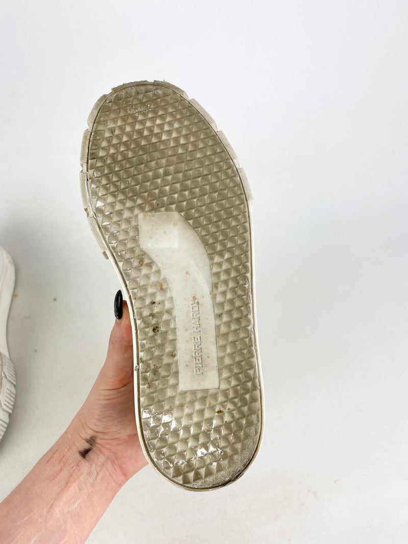Pierre Hardy White Leather Sneakers - EU37