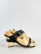 Nicholas Kirkwood Gold Heeled Sandals - EU37.5
