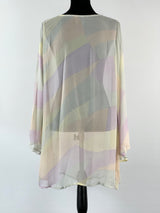 Steele Melbourne Pastel Sheer Silk Mini Dress - AU14
