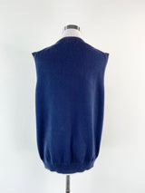Polo By Ralph Lauren Blue Cotton Vest - S