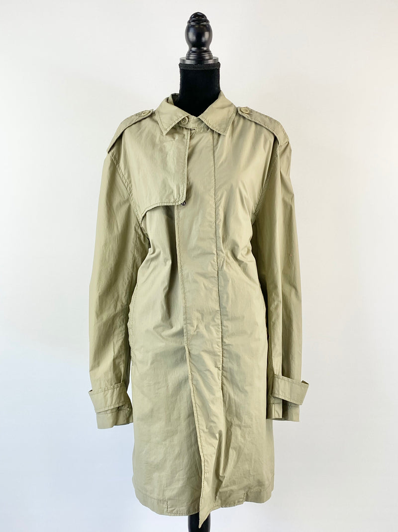 Farhi Long Green Cotton Coat - AU16