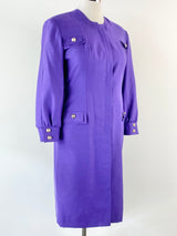 Grath Elms Violet Wool Coat - AU12