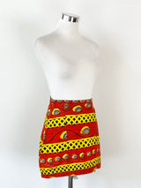 Yevu Red Eye Print Mini Skirt - AU6/8