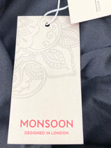 Monsoon Black Cross Segment Lace Embellished Maxi Dress NWT - AU14