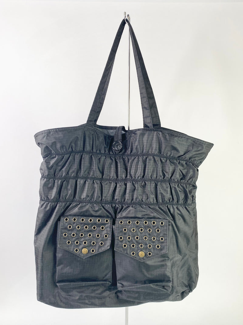 Mimco Large Black Nylon Tote Bag