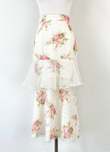 Elliatt Romantic Layered Lace & Floral Skirt - AU8