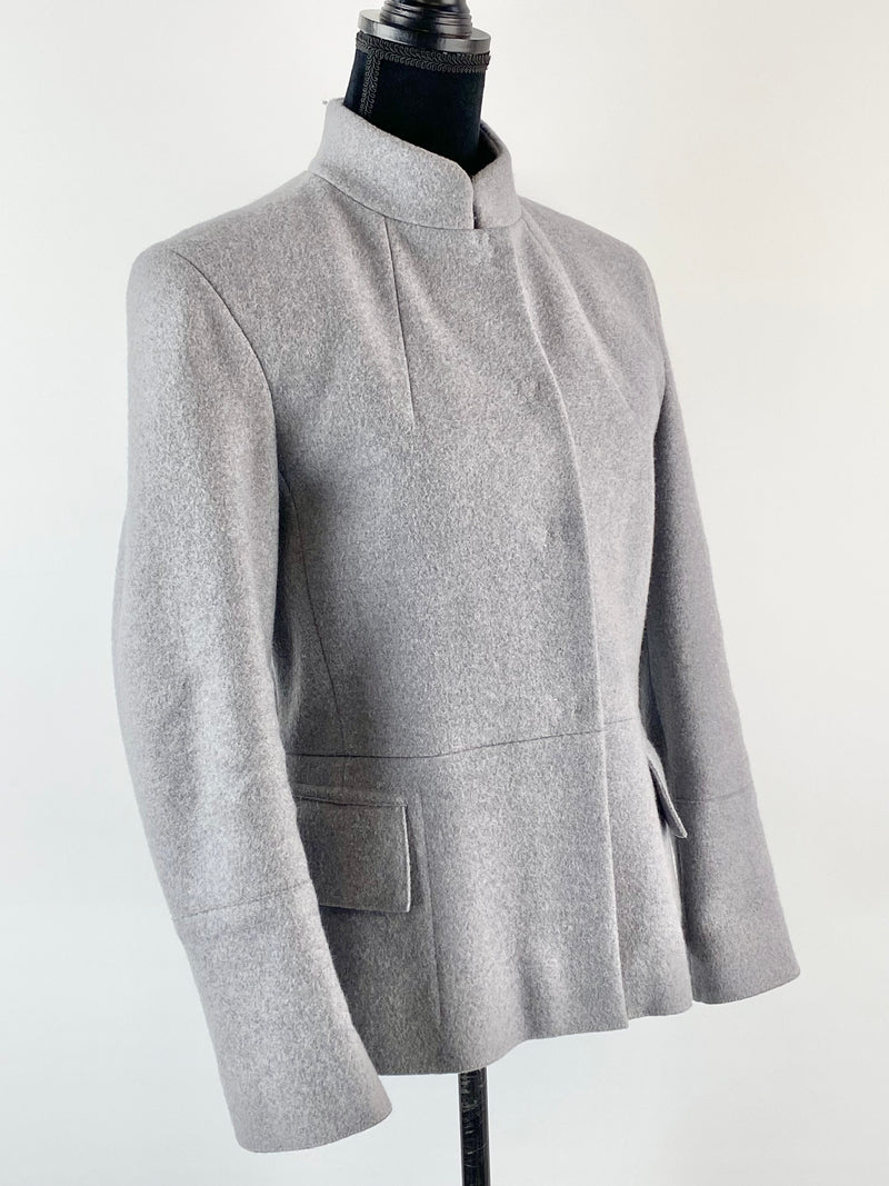 Marc Jacob's Dove Grey Boiled Wool Jacket - AU8