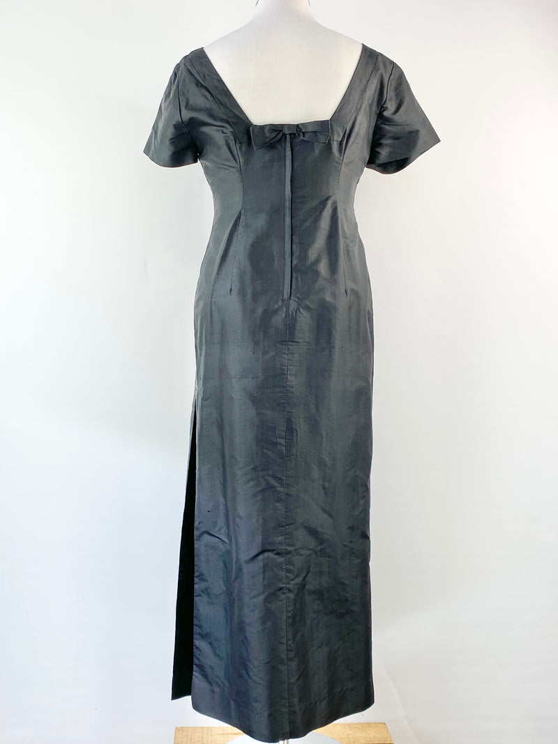 Vintage Handmade Black Raw Gown - AU14/16
