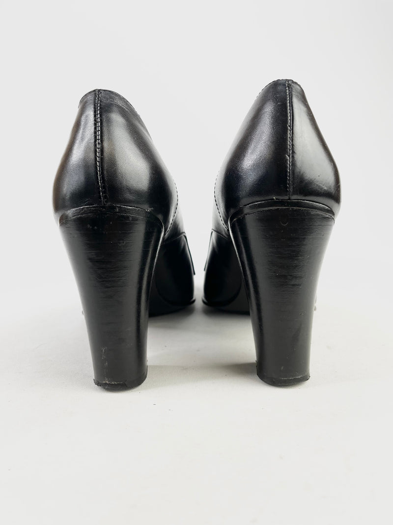 A.P.C. Paris Black Leather Heels - EU36