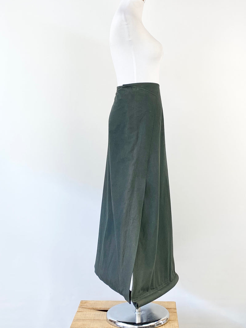 Issey Miyake Deep Green Structured Skirt - AU10/12
