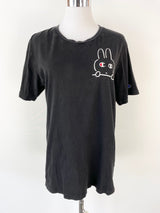 Champion Black Bunny Print T-Shirt - XXL