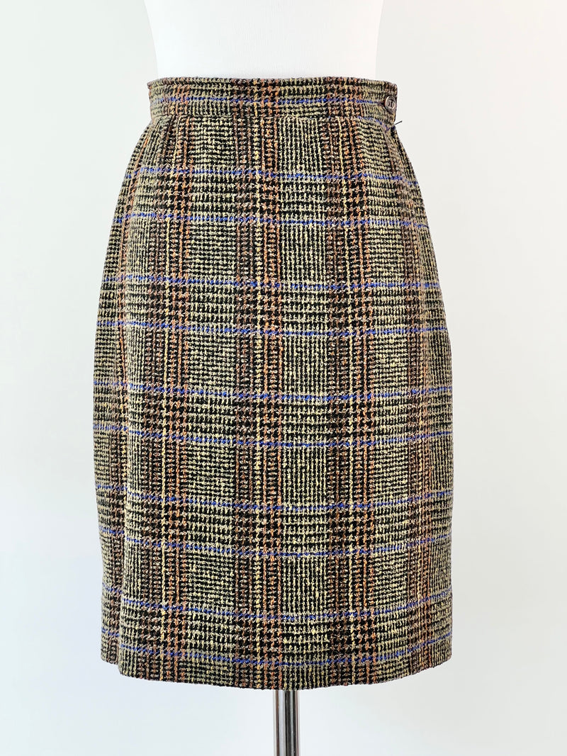 Vintage Ungaro Parallele 2 Piece Check Skirt Suit - AU8