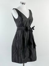 Mathew Eager Raw Black Silk Dress - AU6