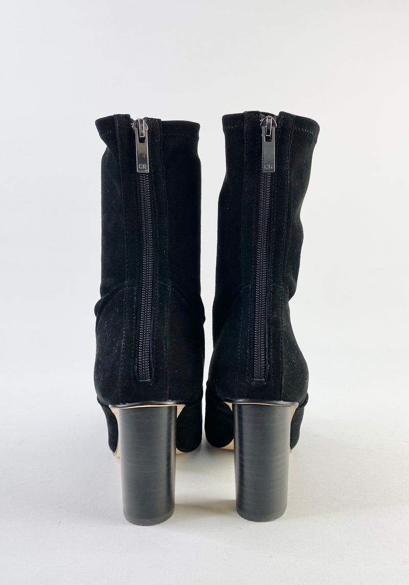 Country Road Black Suede Ankle Boots - EU39