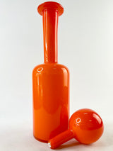 Holmegaard Inspired Opalina Fiorentina Orange Floor Vase