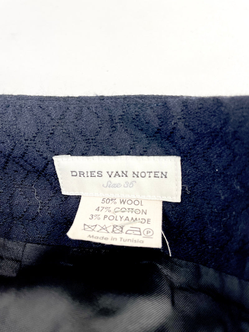 Dries Van Noten Black Wool Skirt - AU8