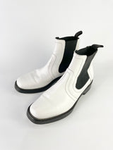 Pierre Hardy White Leather Ankle Boots - EU38