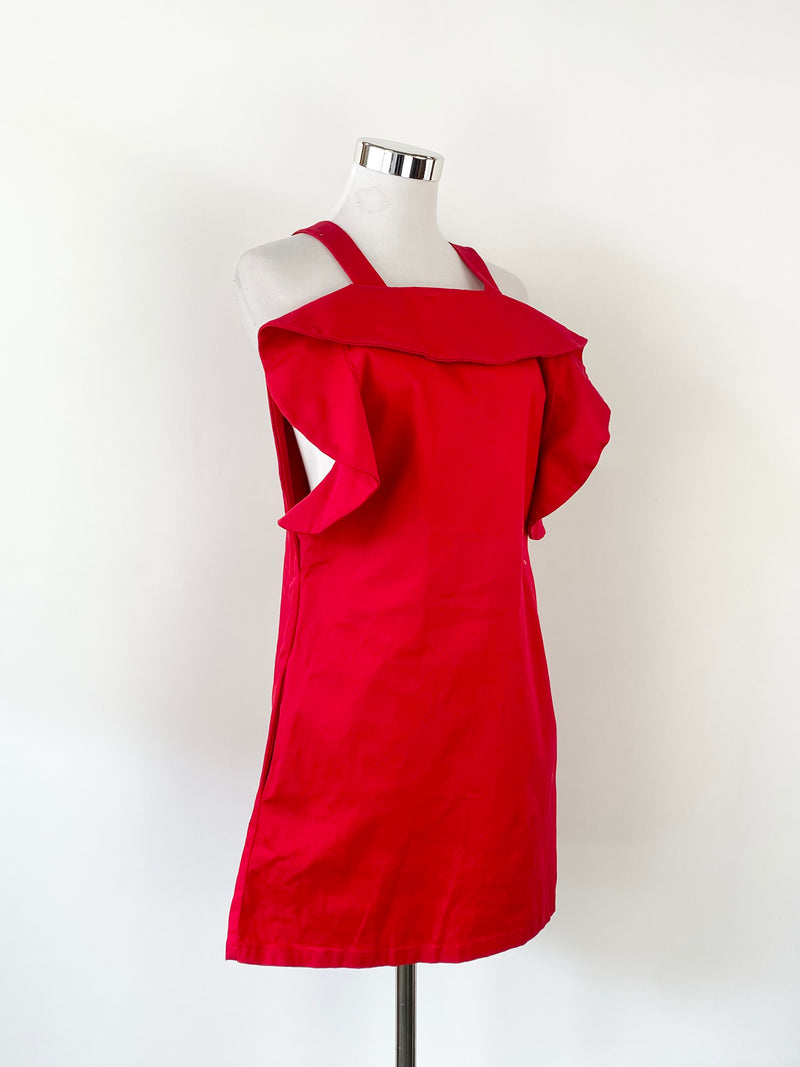 Toit Volant Crimson Apron Dress - AU6/8