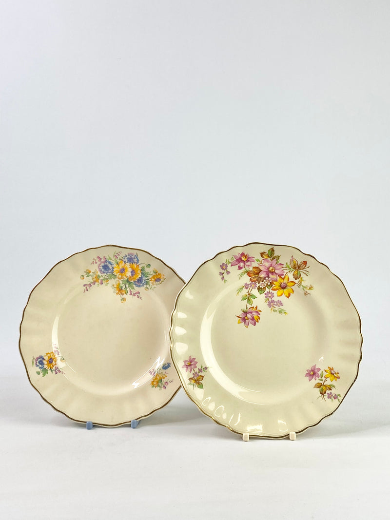 Vintage J&G Meakin England Floral Plates