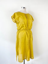 Staple + Cloth Mustard Yellow Cotton & Linen Dress - AU12
