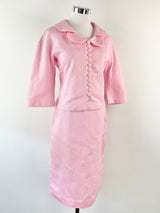 Vintage ‘Spring-Time’ Pink Cotton Two Piece - AU8/10