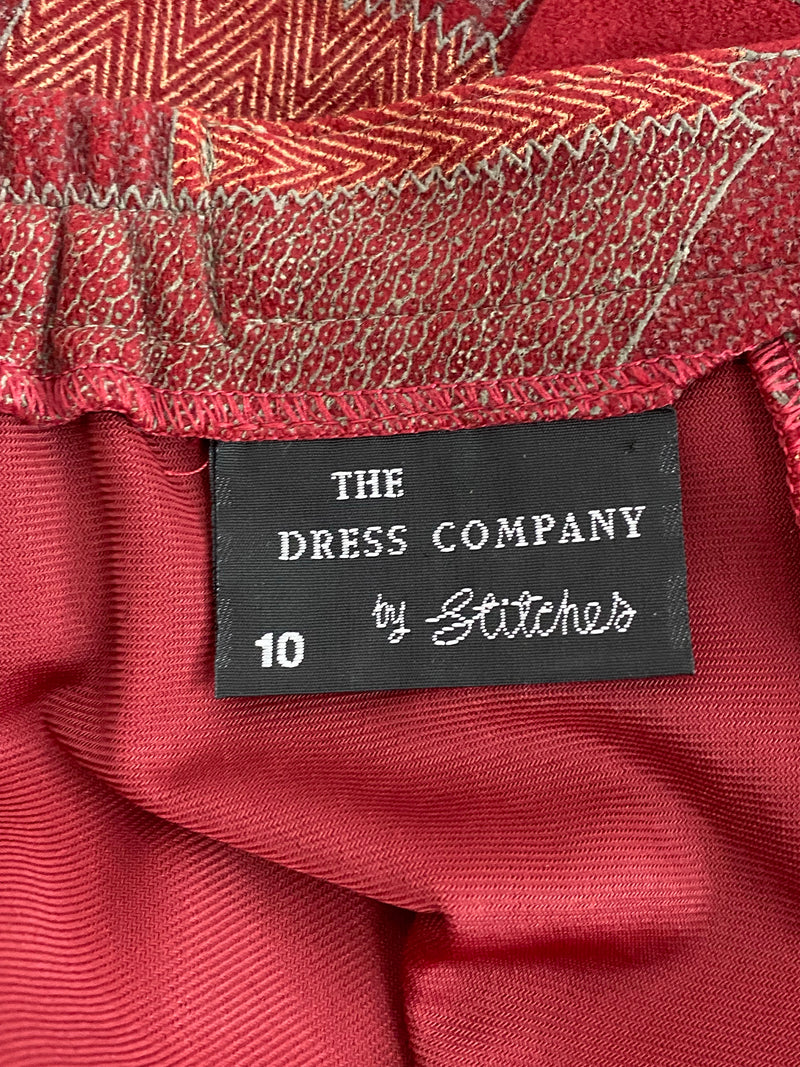 Vintage Red Patchwork Skirt - AU8