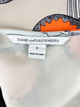 Diane von Furstenberg Pale Blue 'Jaime' Print Dress - AU8
