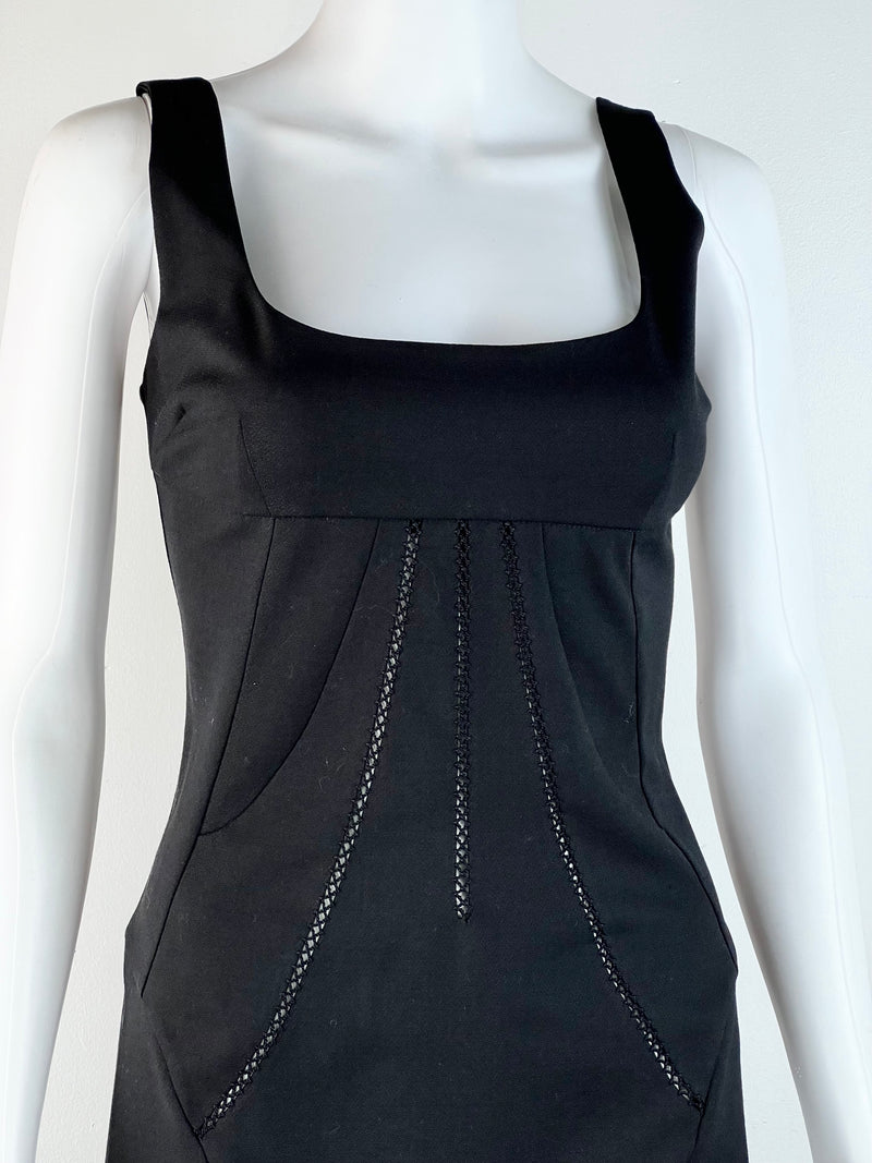 90s Dolce & Gabbana Black Pencil Dress - AU6