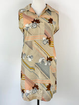 Handmade A-Line Collared Floral Dress - AU16