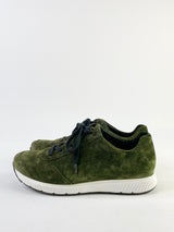 Semler Select Forrest Green Suede Sneakers - 7