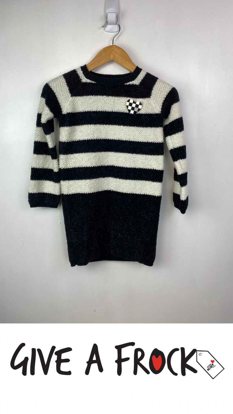 Little Marc Jacobs Vertically Striped Dress - 8 Years