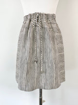 A.C.L Striped Silk Drawstring Mini Skirt - AU8