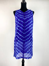 Willow Blue Tie Dyed Sheer Silk Tunic - AU 12