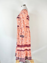 Jaase Pink Floral Bohemian Maxi Dress - XL