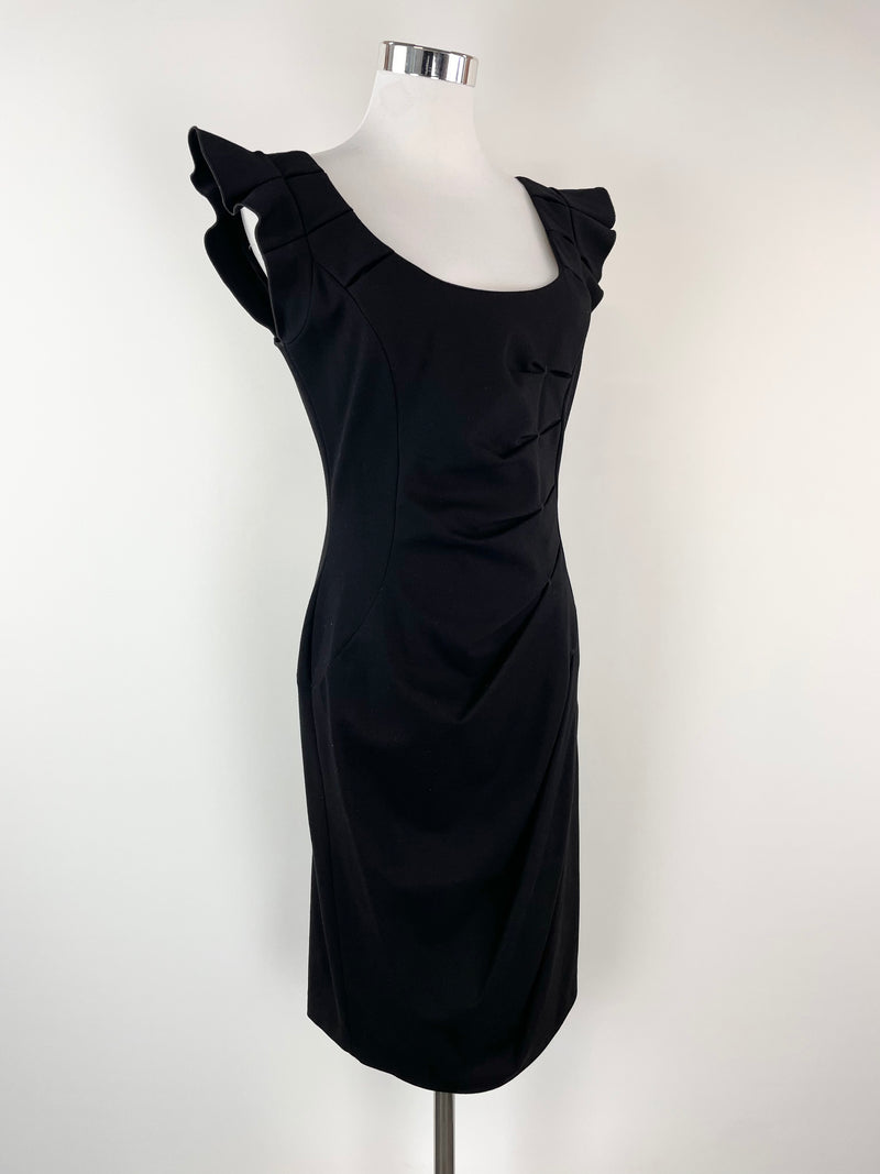 Emporio Armani Black Sleeveless Pleated Dress - AU8