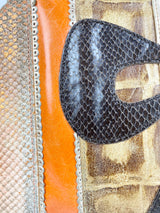 Spencer & Rutherford Copper Snakeprint Pattern Frame bag