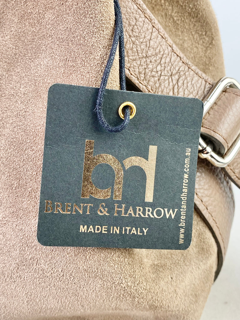 Brent & Harrow Beige Suede Bag NWT
