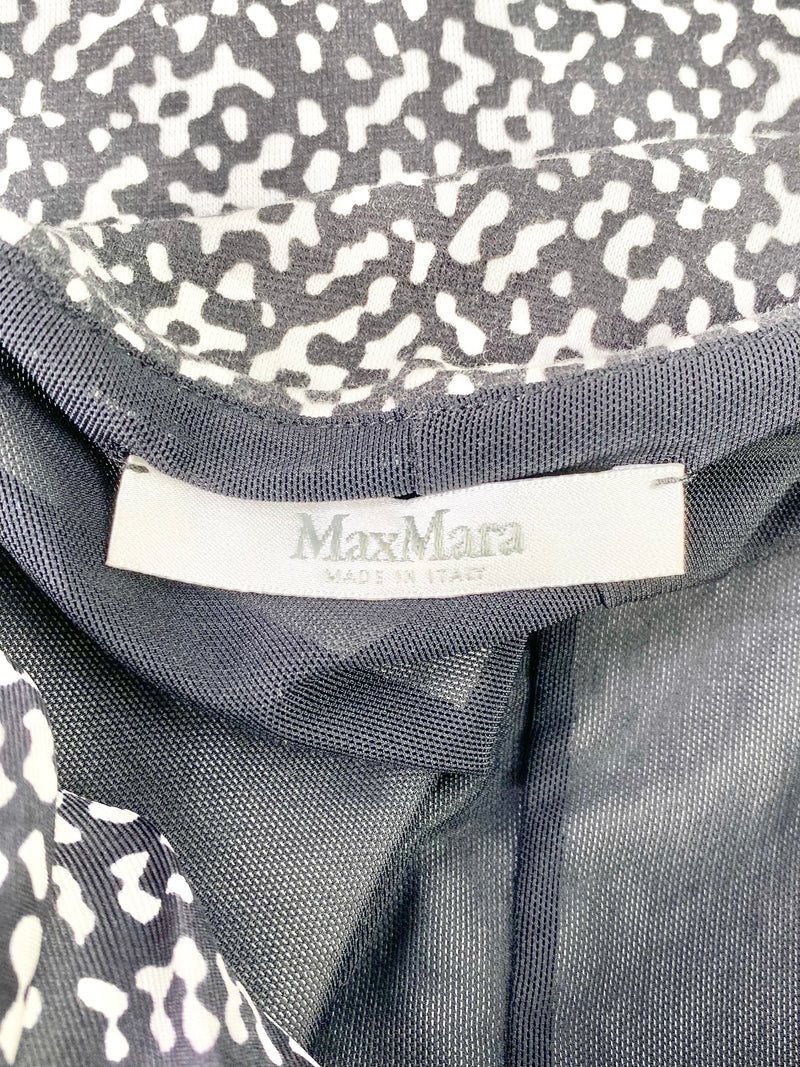 Max Mara Black & White Patterned Midi Dress - AU10