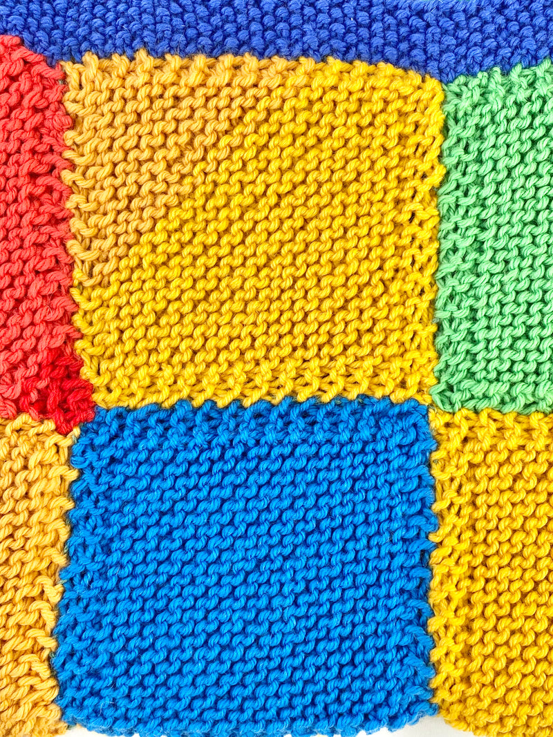 Handknitted Multicoloured Baby Blanket