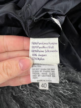 Vintage Gianfranco Ferre Charcoal Wool + Fur Coat - AU14-16