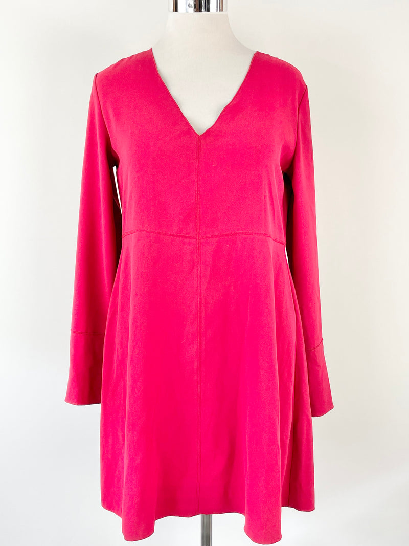 Búl Scarlet Red V-Neck Long Sleeve Dress - AU14