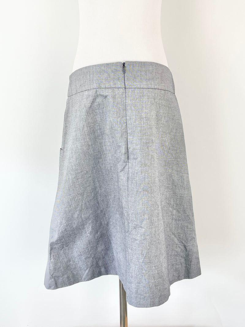 Dot & Herbey Charcoal A-Line Skirt - AU10