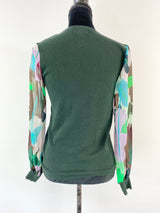 Gorman Forest Green Sheer Sleeve Blouse - AU8
