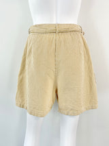 Kowtow Yellow & White Striped Shorts - XS