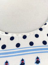 Ella Sanders White & Blue Patterned Maxi Dress - AU8