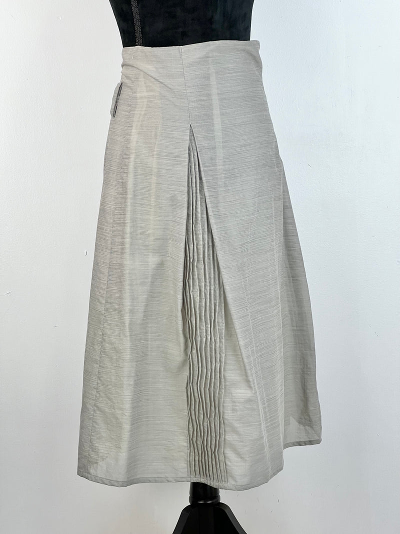 Jil Sander Grey Pleat Detail Skirt - AU12